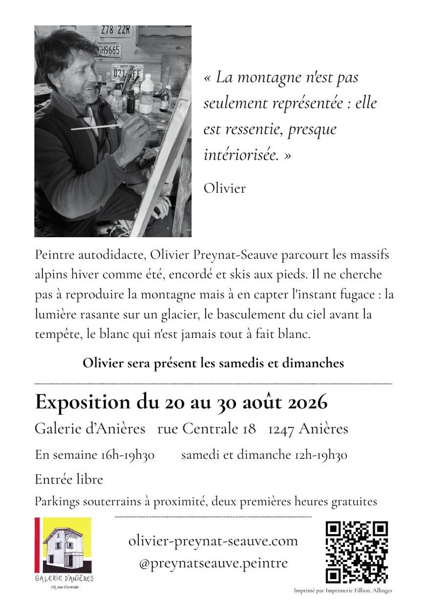 Verso du flyer, informations pratiques