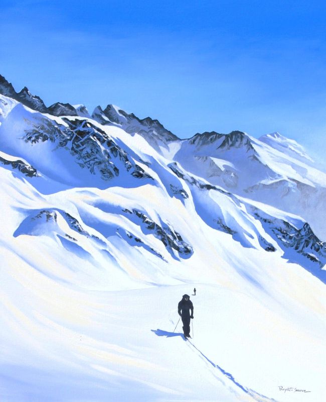 Immenses pentes, huile sur toile
