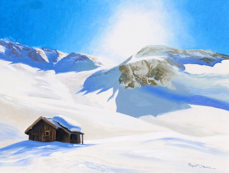 Matin de mars, huile sur toile