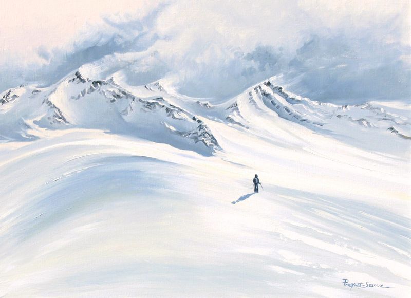 Le mauvais temps, huile sur toile