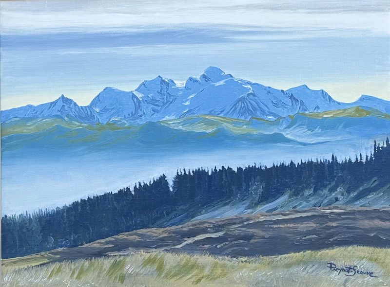 Mont-Blanc, huile sur toile